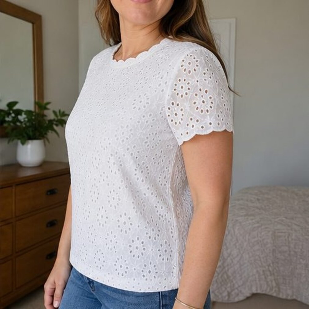 Blue Ruffle Blouse - Picture 3 of 6